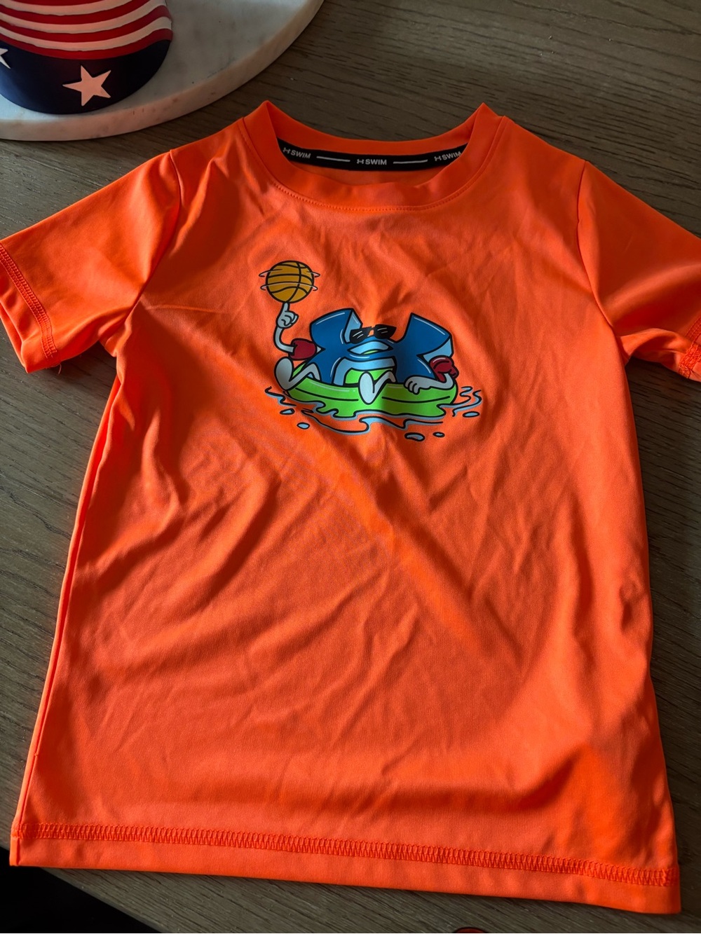 Bright Orange underarmour 4t SPF rash guard swim shirt NEW WITHOUT TAGS